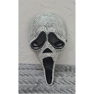 Scream Ghostface Bling Silver Rhinestone Adult Mask Halloween Bedazzled